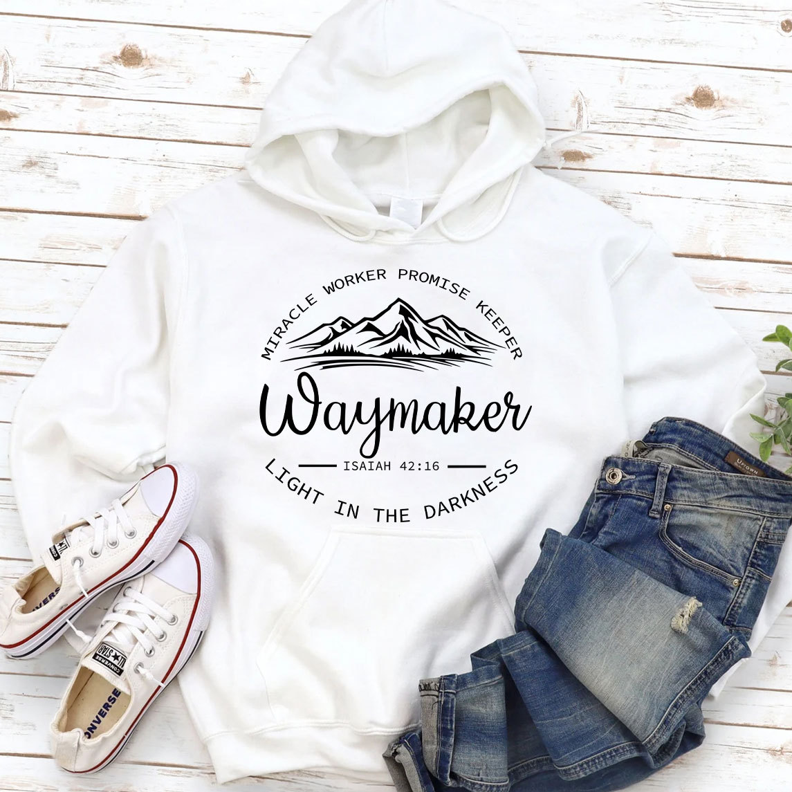 Waymaker Miracle Worker Promise Keeper Christian Hoodie
