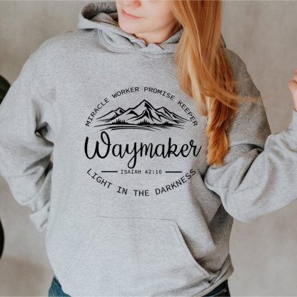 Waymaker Miracle Worker Promise Keeper Christian Hoodie