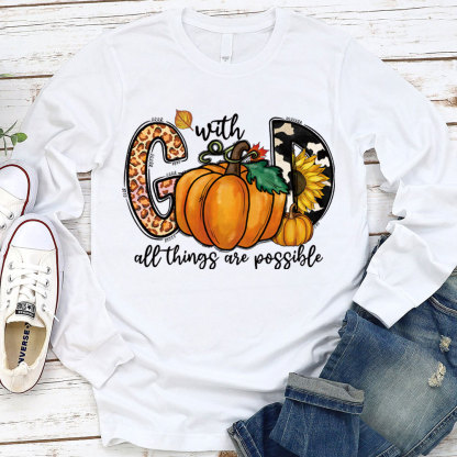 With God All Things Are Possible Long Sleeve T-Shirt
