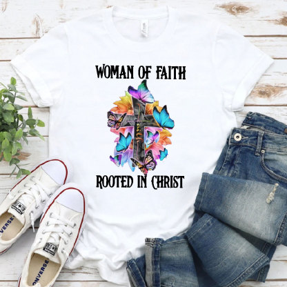 Woman Of Faith Rooted In Christ Classic T-Shirt