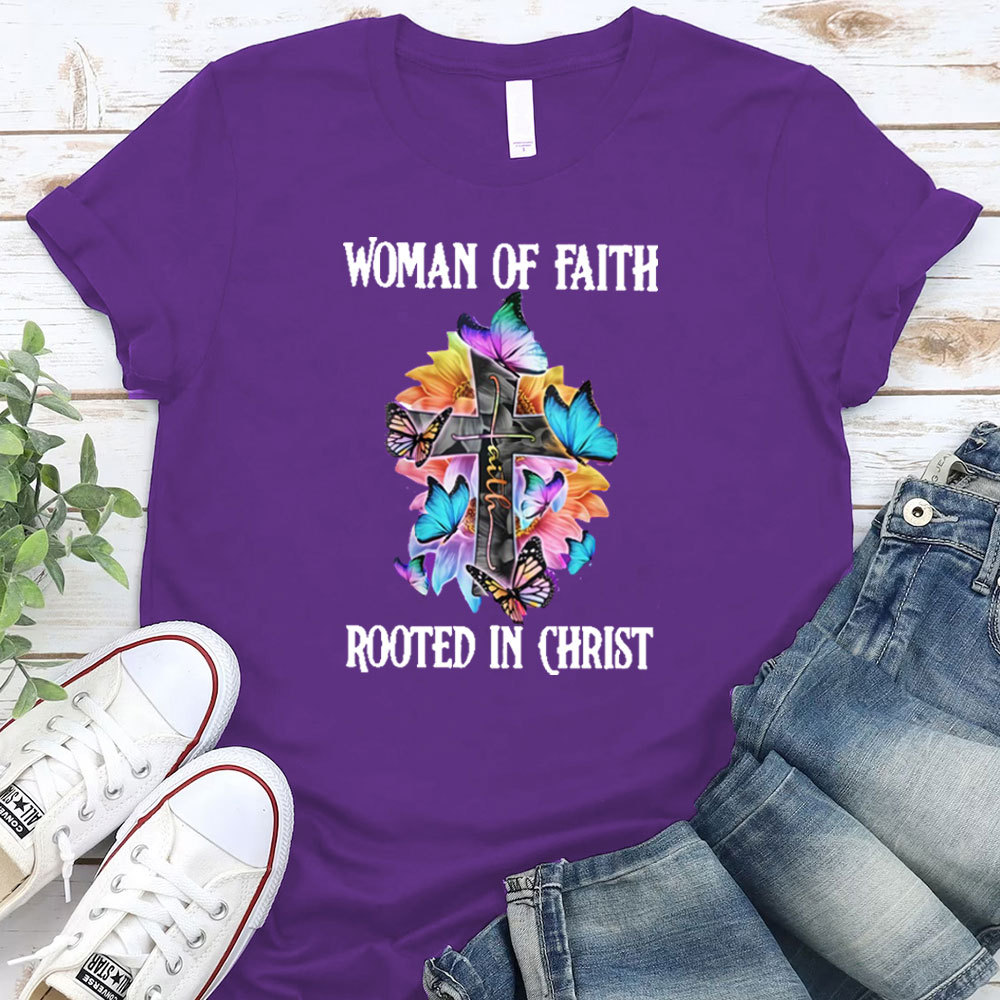 Woman Of Faith Rooted In Christ Classic T-Shirt