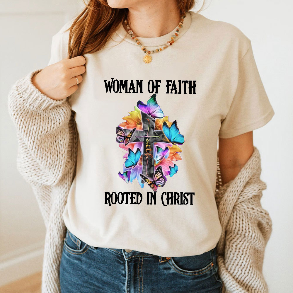 Woman Of Faith Rooted In Christ Classic T-Shirt
