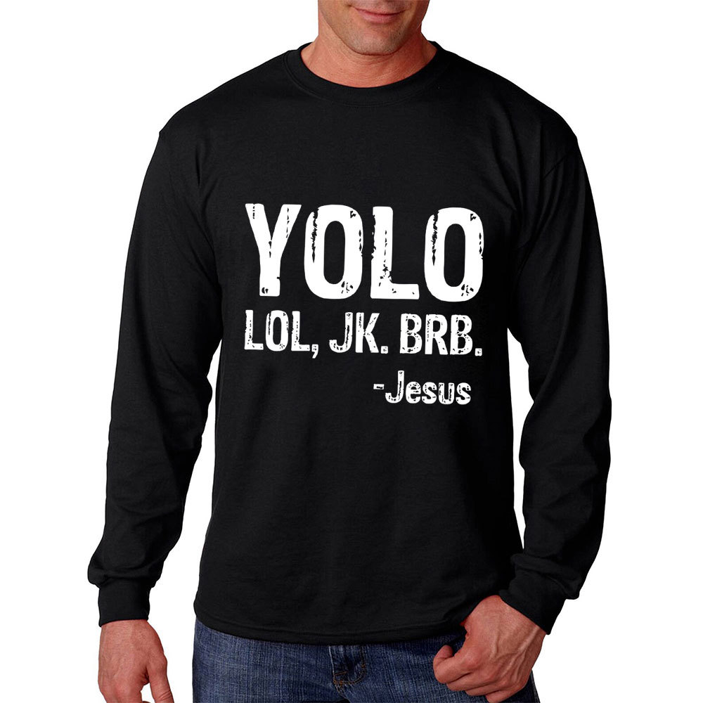 Yolo Lol Jk Brb Jesus Kids Long Sleeve T-shirt