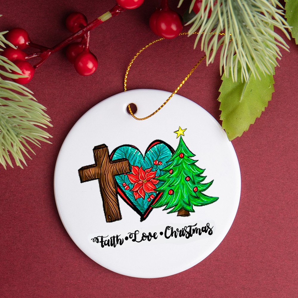 Faith Love Christmas Ornament