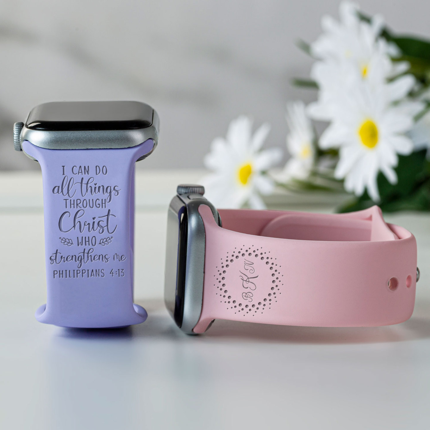 Personalized I Can Do All Things Through Christ Watch Band