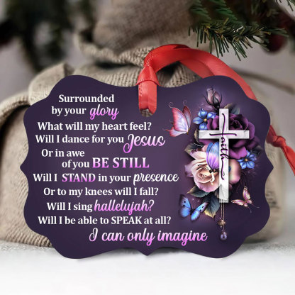 I Can Only Imagine Floral Cross Ornament