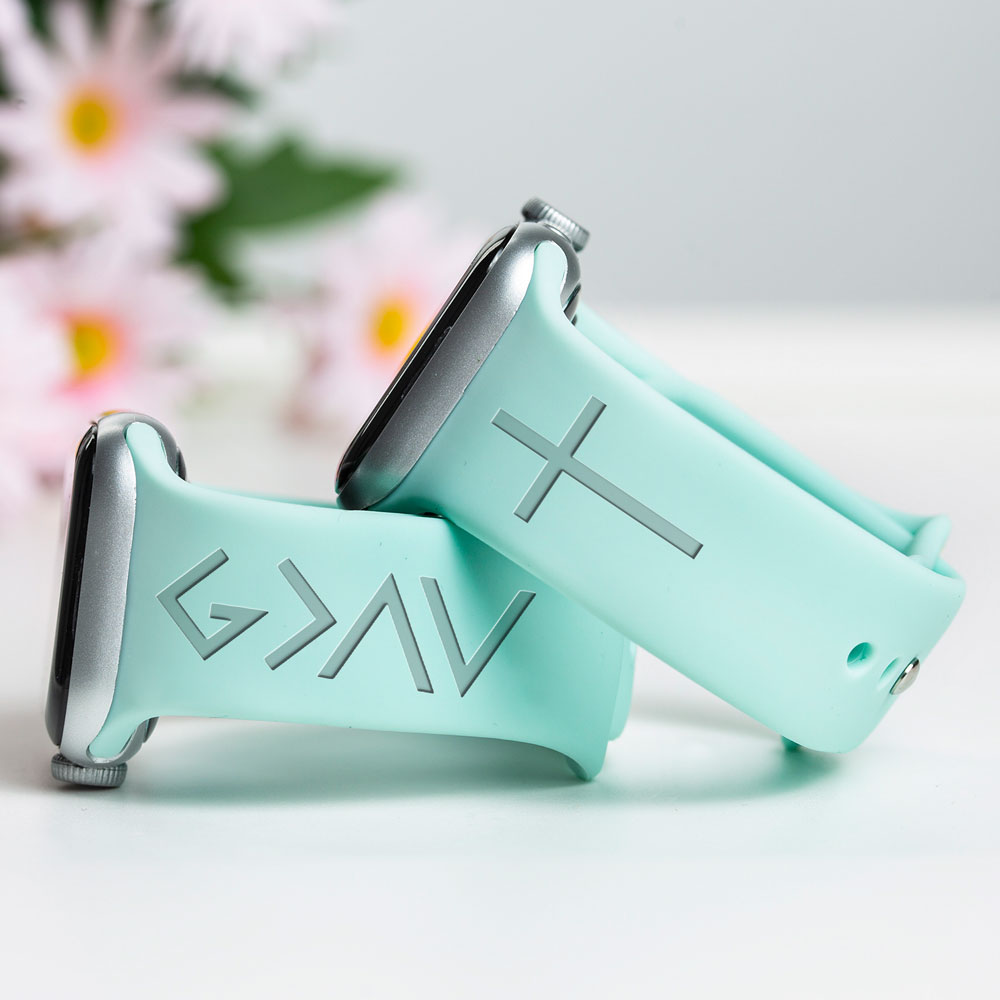 God Is Greater than the Highs and Lows Symbols Silicone Watch Band