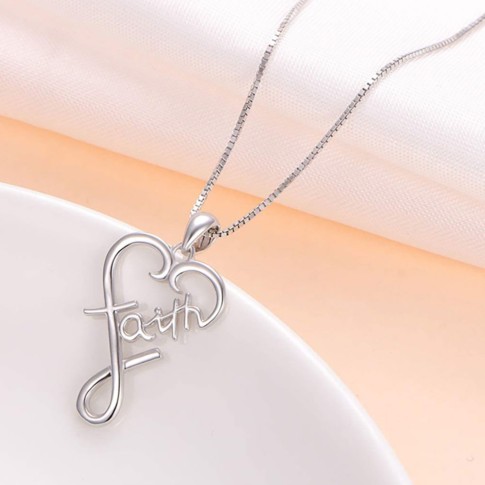 Faith & Heart Necklace SaleGuidingCross