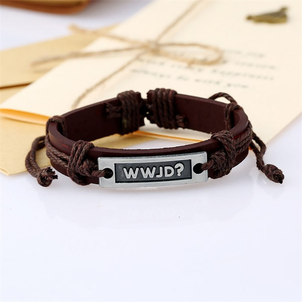 WWJD Leather Bracelet