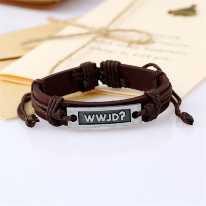 WWJD Leather Bracelet
