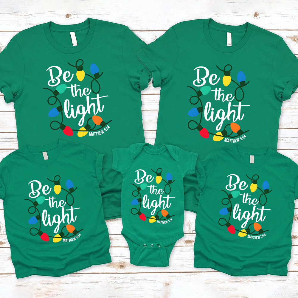 Be the Light Christmas Family Matching Shirts
