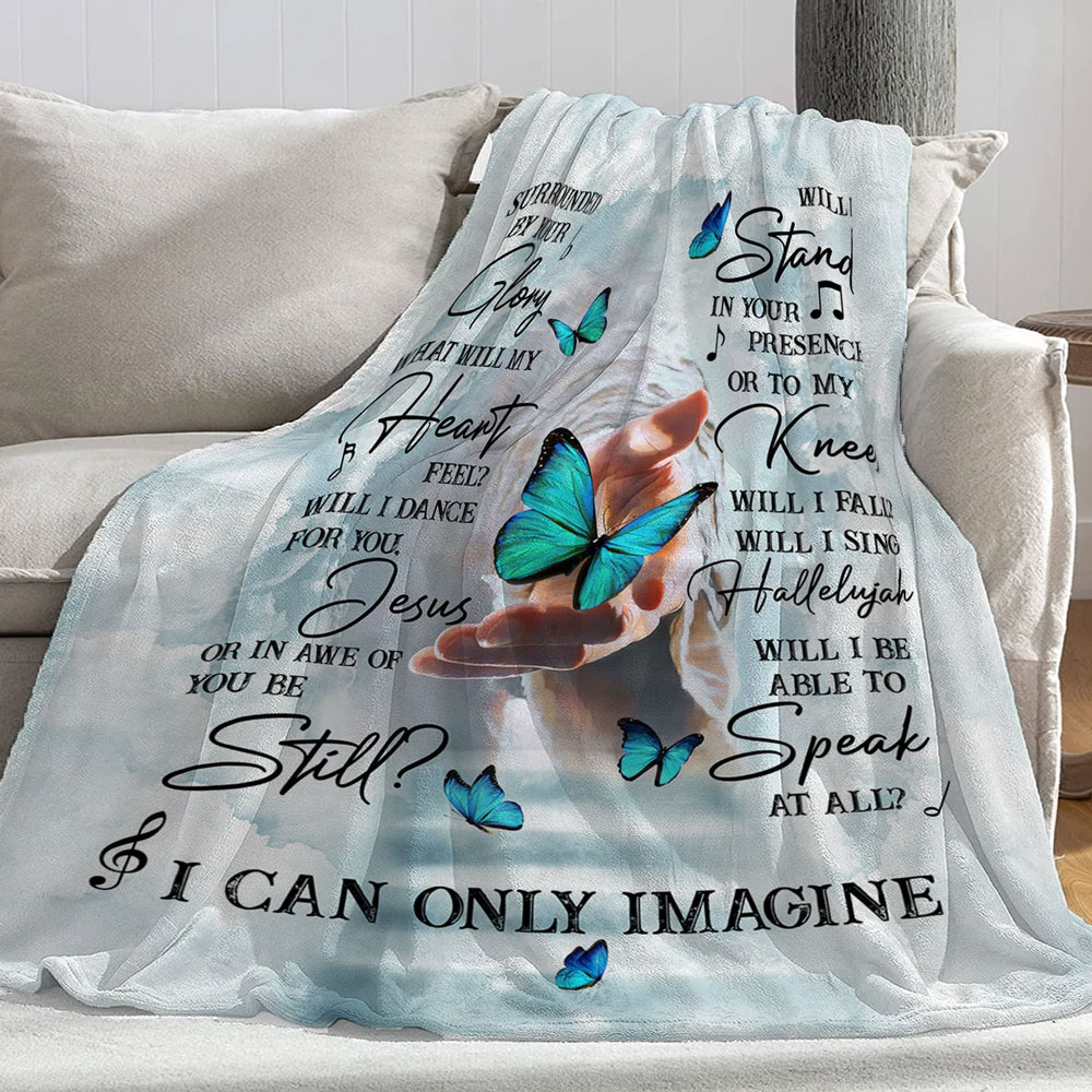 I Can Only Imagine Bible Inspirational Fleece Blanket