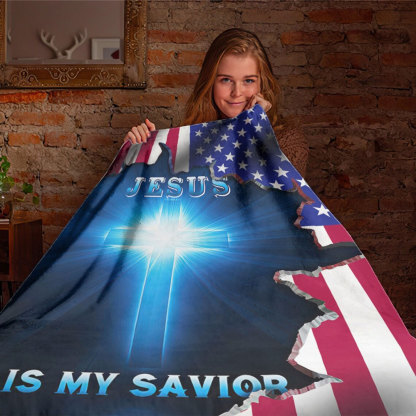 Jesus Is My Savior Fleece Blanket