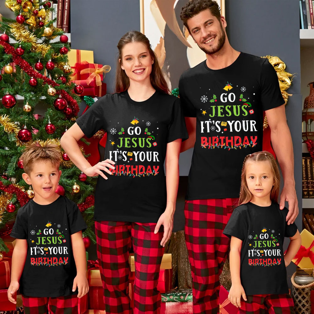 Go Jesus It's Your Birthday Christmas Family Matching Shirts