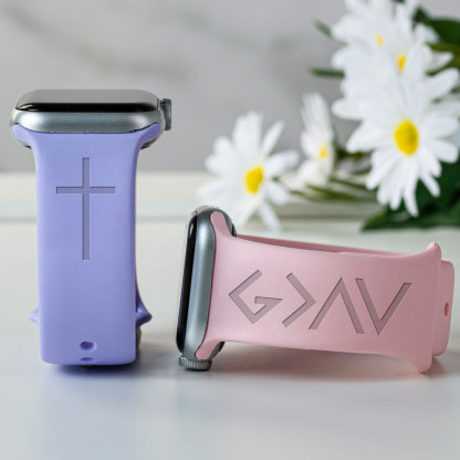 God Is Greater than the Highs and Lows Symbols Silicone Watch Band