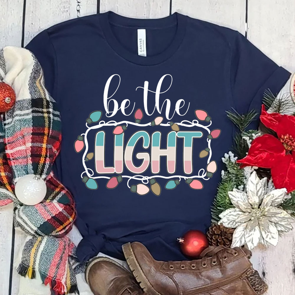Be The Light Religious Christmas Tee