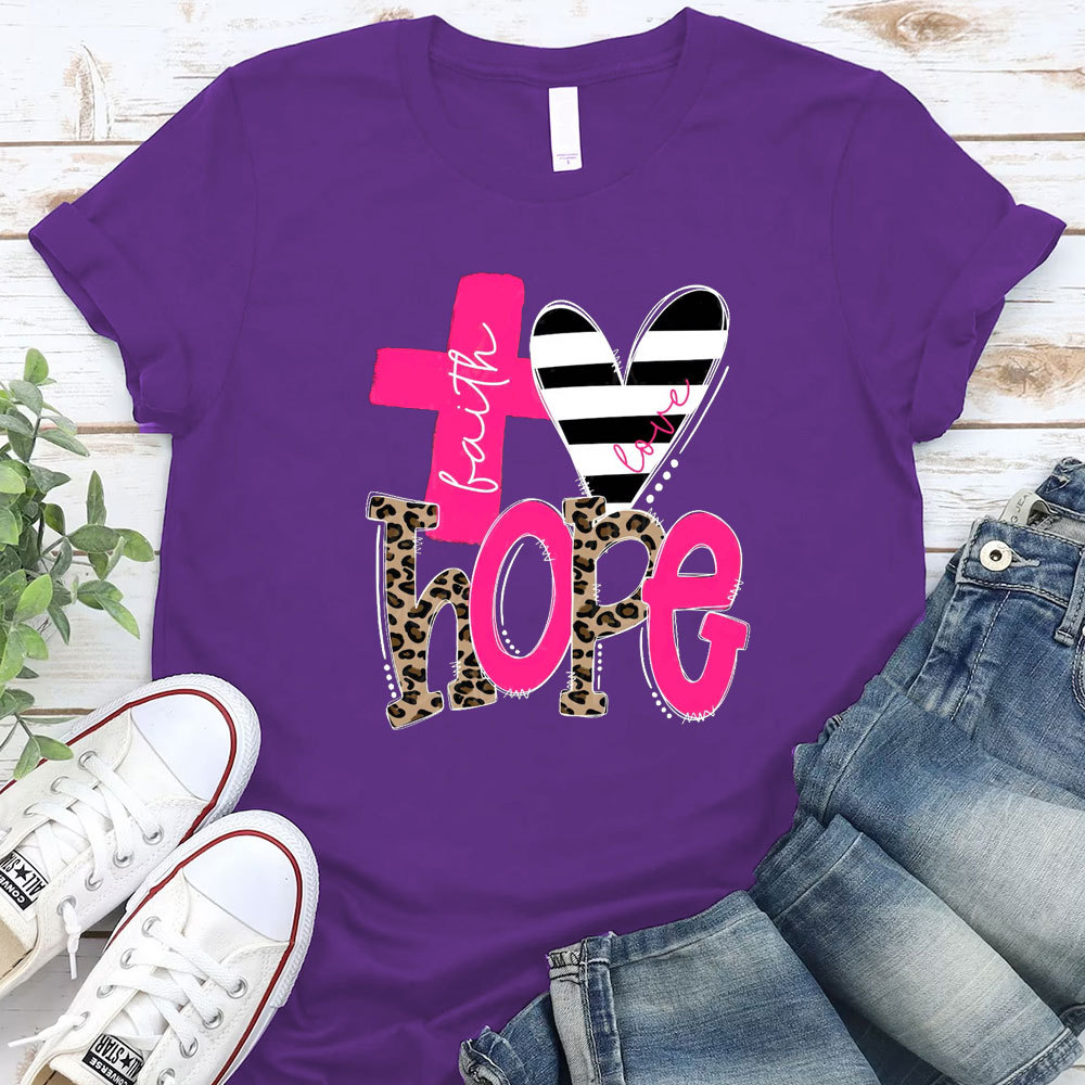 Faith Love Hope Stylish Christian Shirt