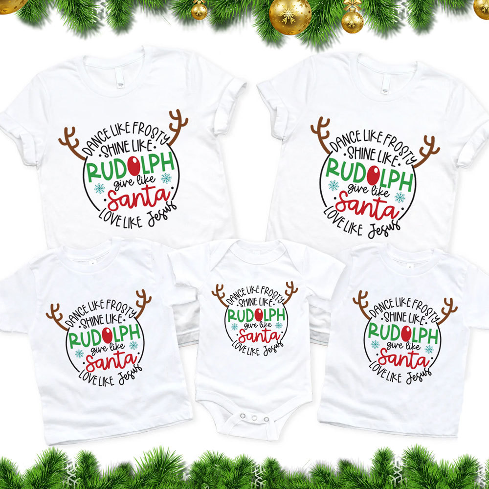 Love Like Jesus Christmas Family Matching Shirts