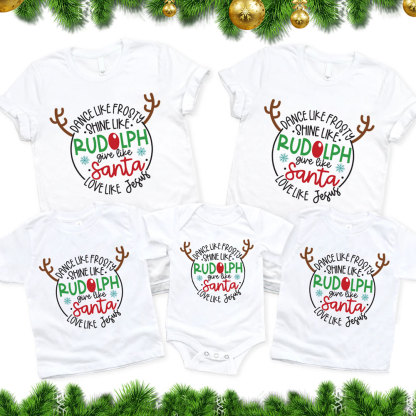 Love Like Jesus Christmas Family Matching Shirts