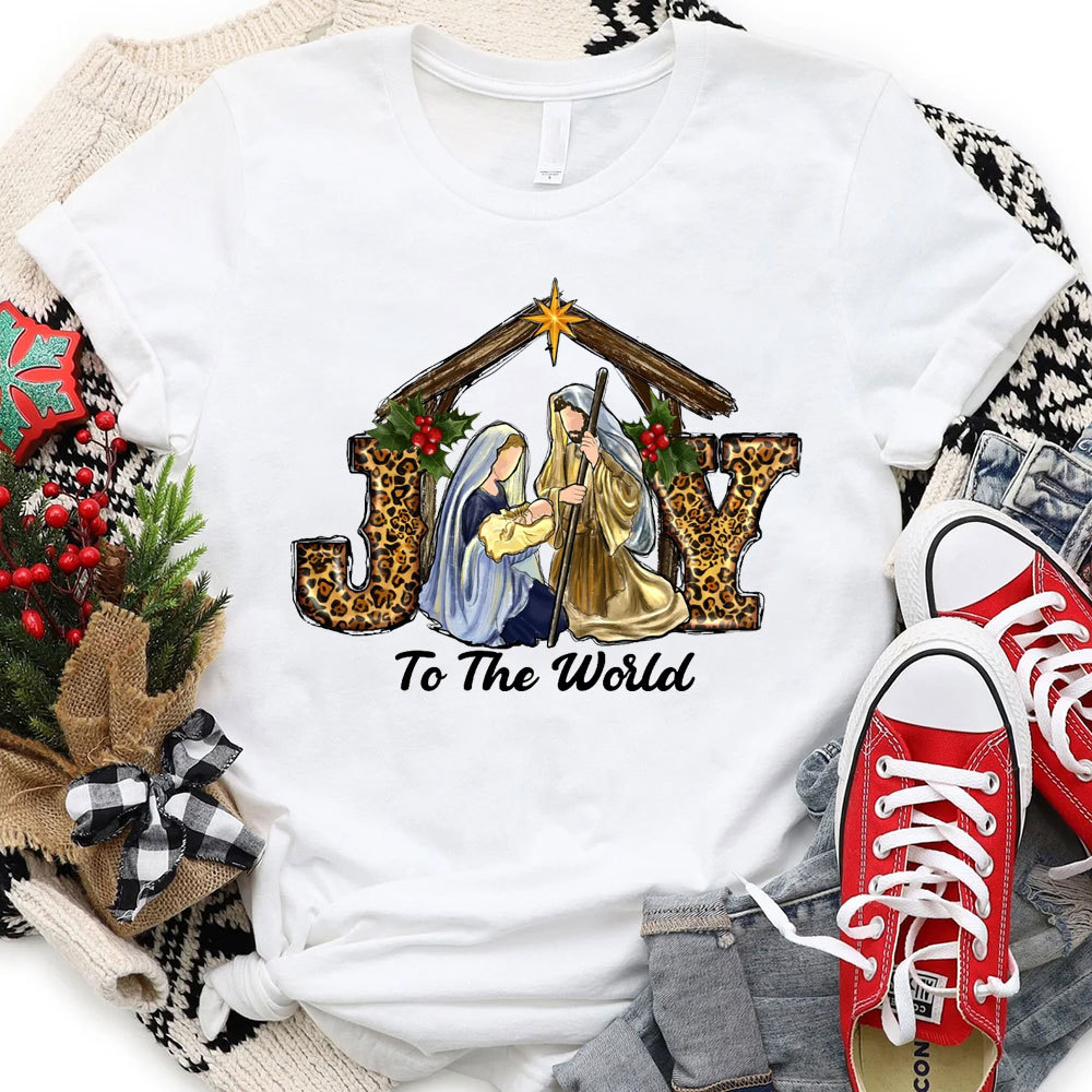 Joy to the World Baby Jesus Christmas T-Shirt