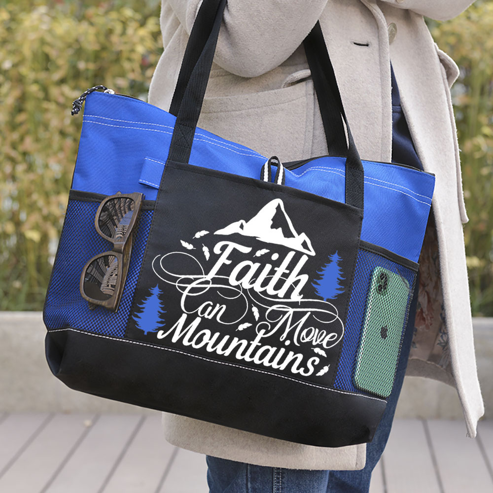 Faith Can Move Mountains Premium Tote Bag
