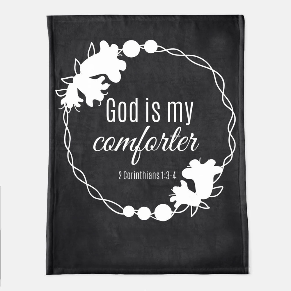 God Is My Comforter Custom Name Blanket