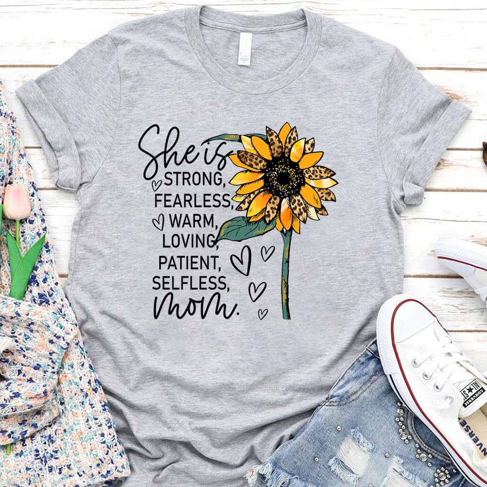 She is Strong Fearless Warm Mom Shirt Sale-GuidingCross