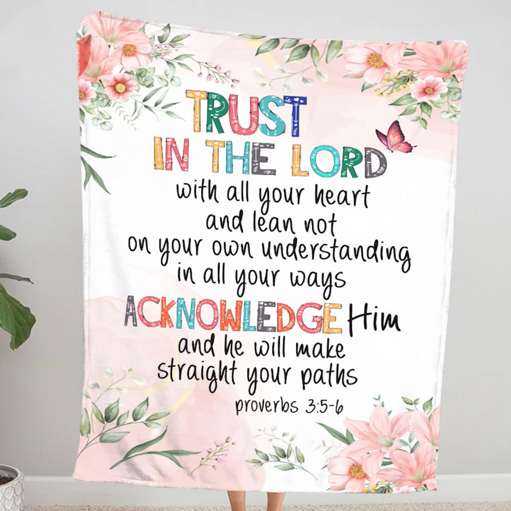 Trus in the Lord Bible Verse Blanket