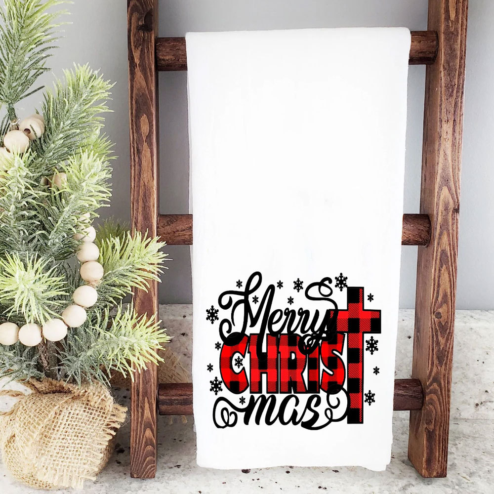 Merry Christ Mas Tea Towel