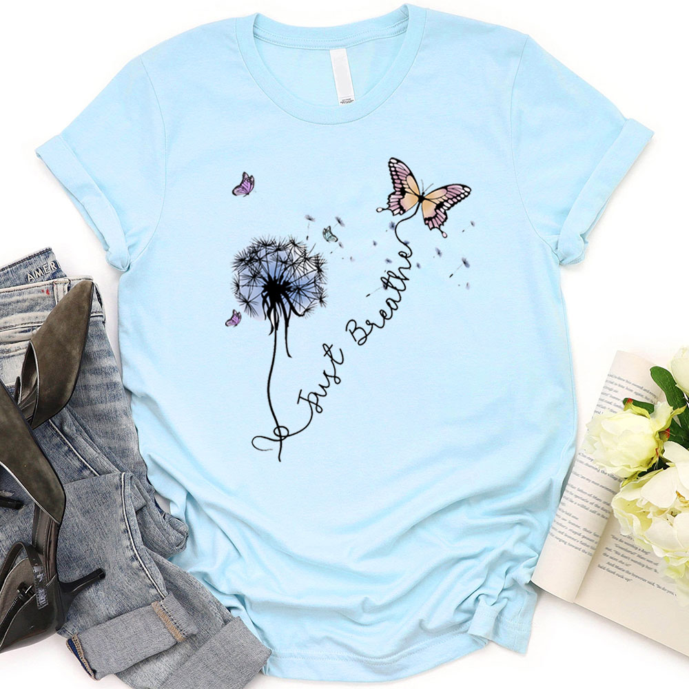 Just Breathe Butterfly Christian T-Shirt