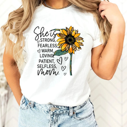 She is Strong Fearless Warm Mom Shirt