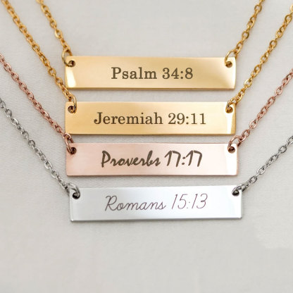 Personalized Bible Verse Necklace