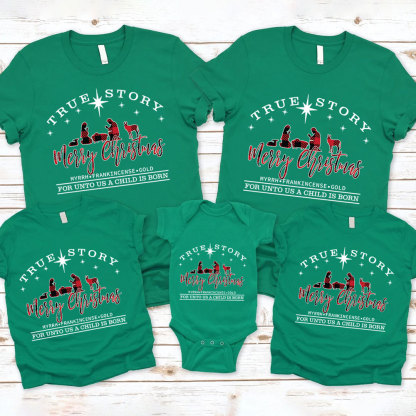 True Story Merry Christmas Family Matching Shirts