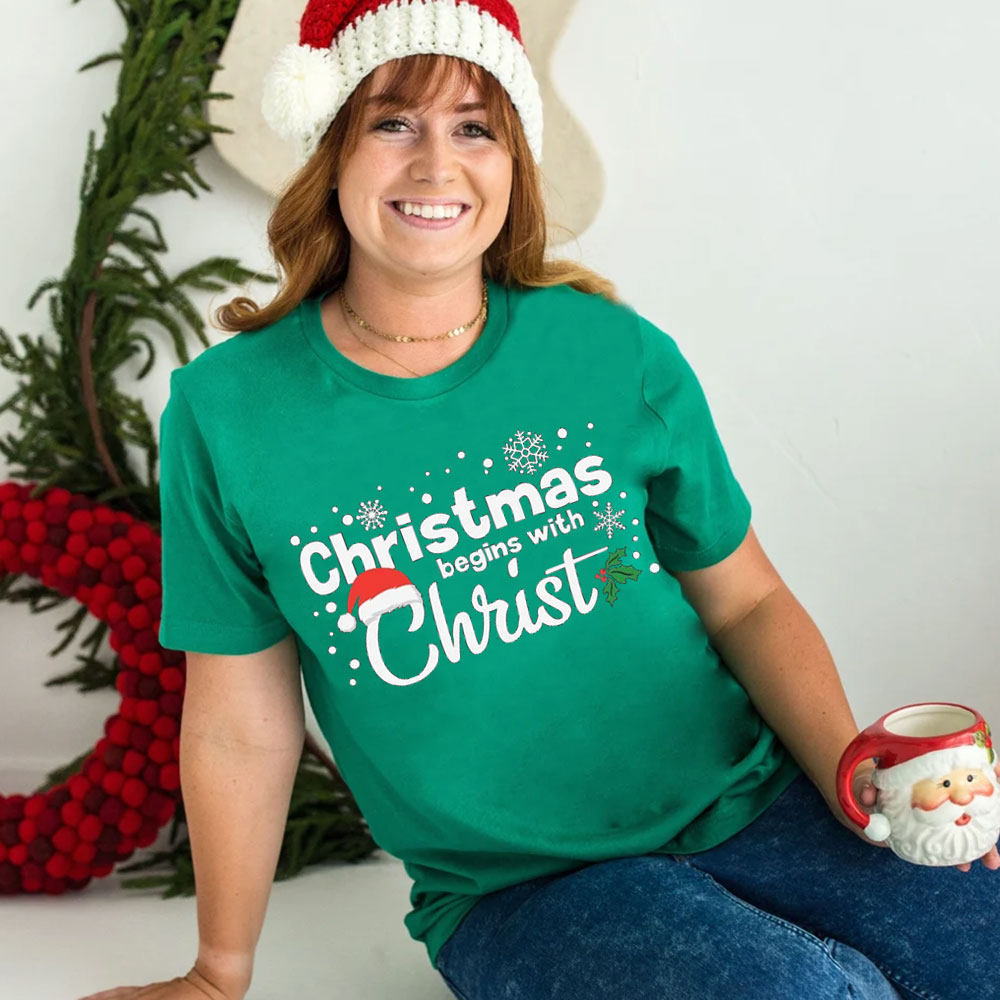 Christmas Begins with Christ T-Shirt