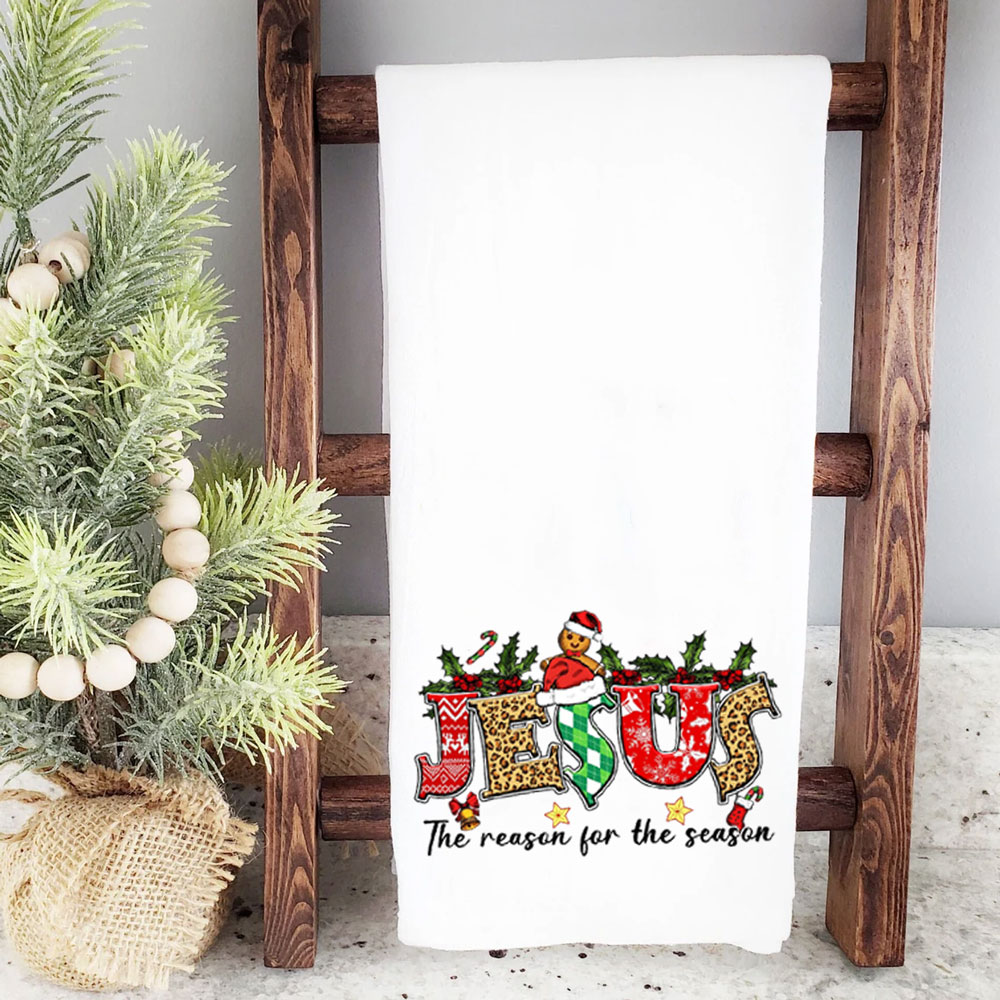 Jesus Is the Reason Christmas Tea Towel