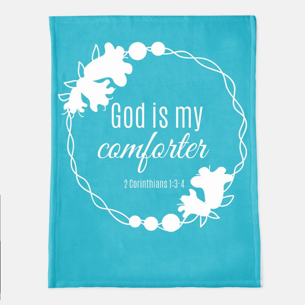 God Is My Comforter Custom Name Blanket