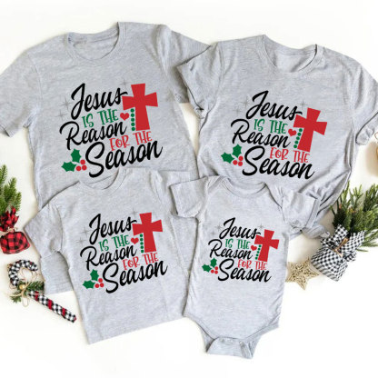 Jesus Is the Reason Christmas Family Matching Shirts