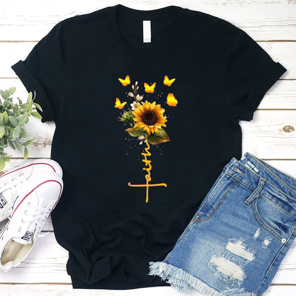 Sunflower Faith Religious T-Shirt
