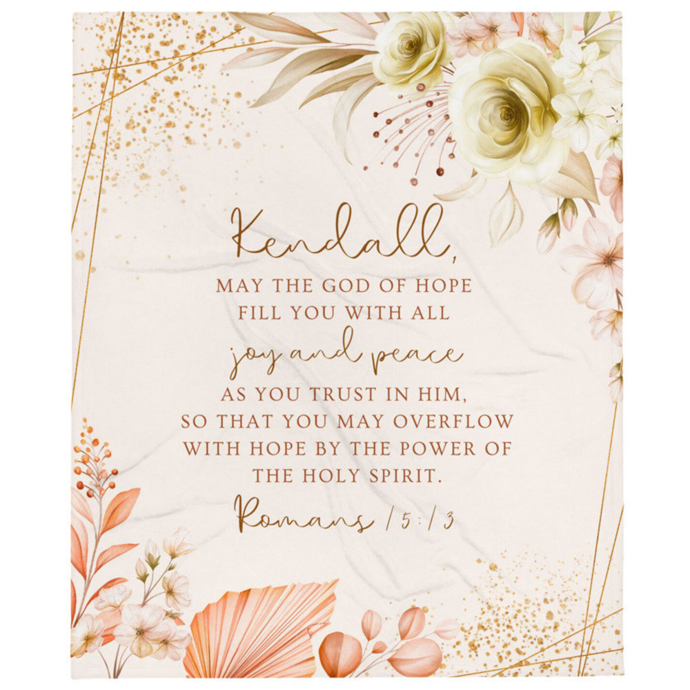 May the God of Hope Fill You Romans 15:13 Throw Blanket