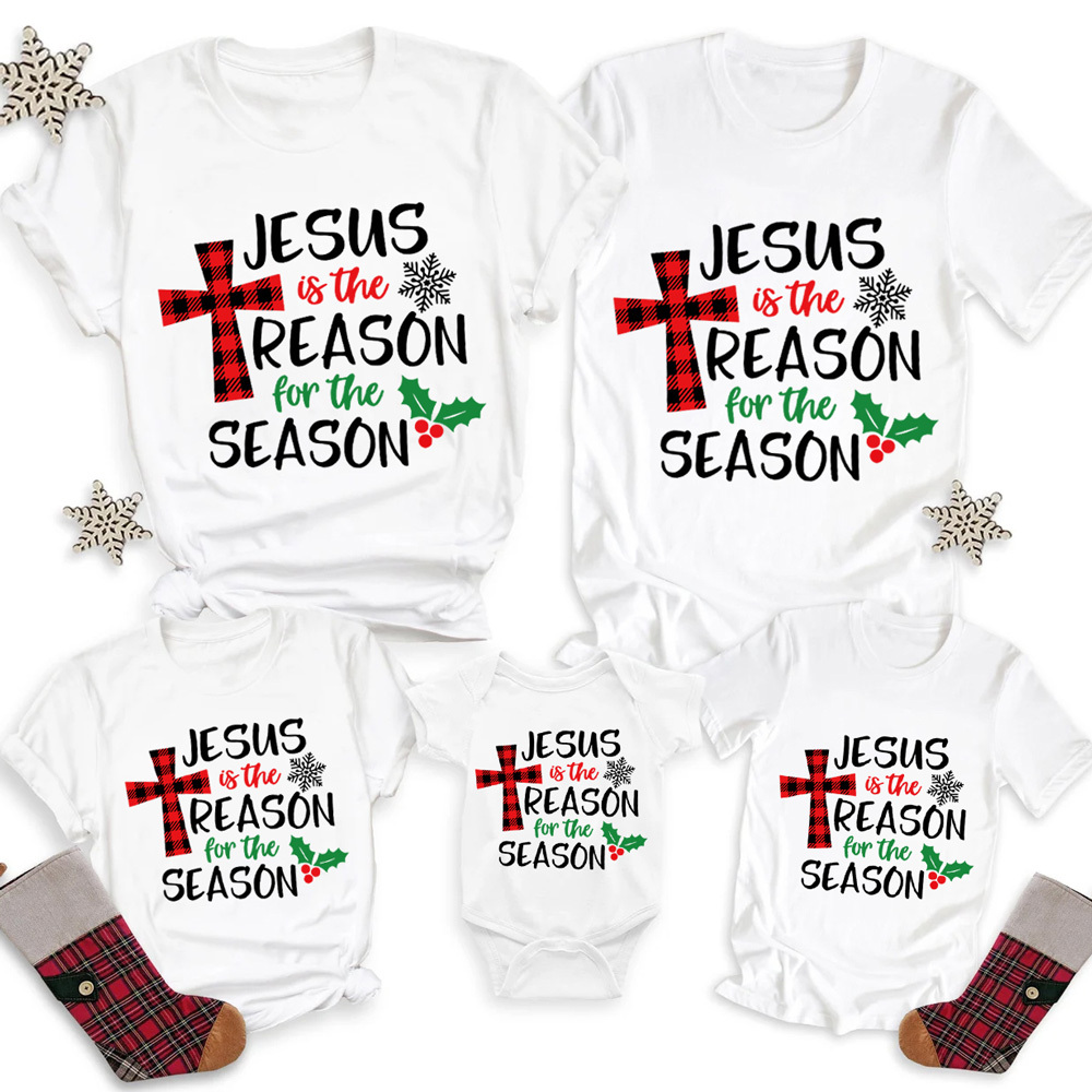 Jesus Is the Reason Christmas Family Matching Christian Shirts