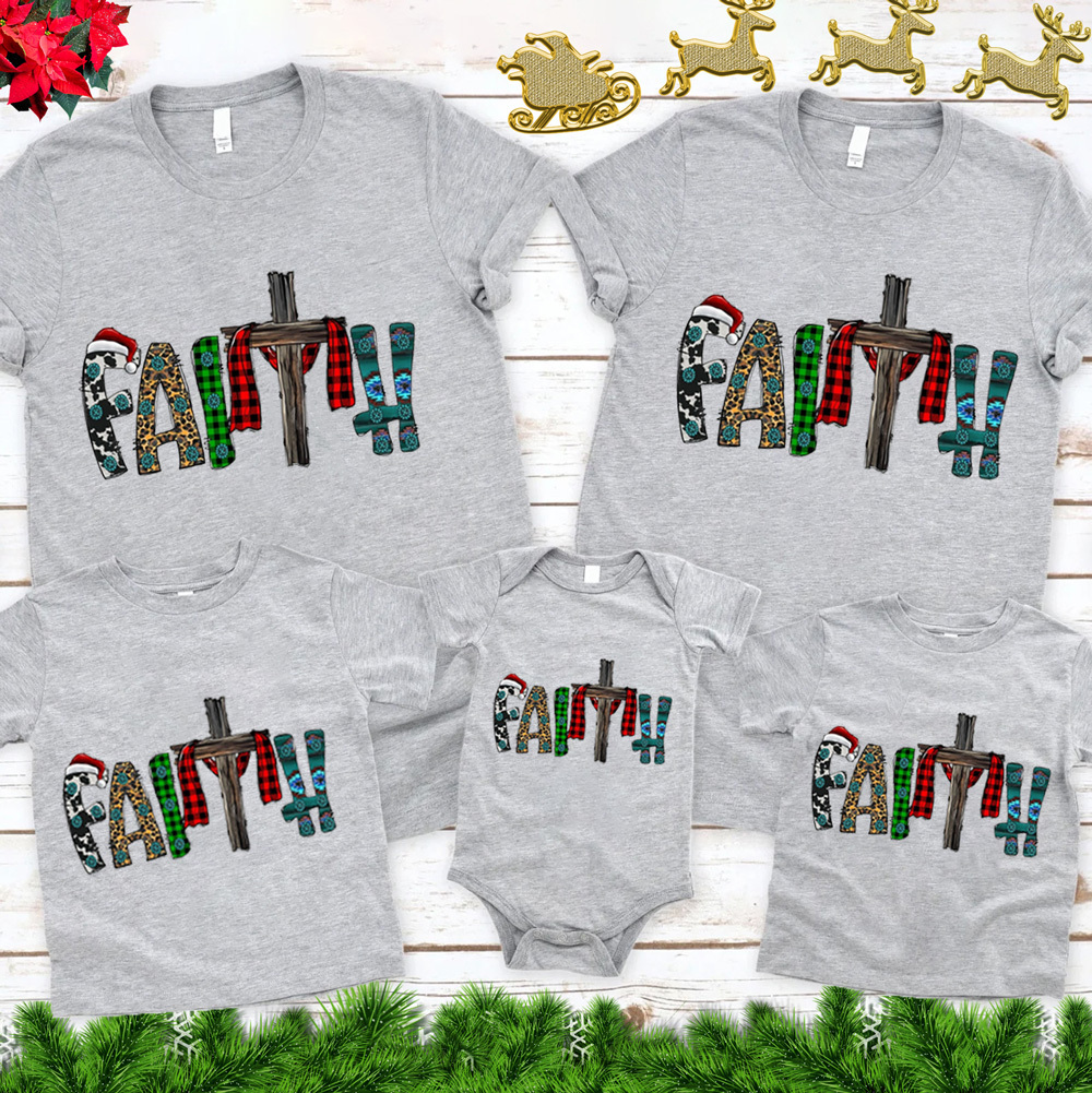Faith Christmas Family Matching Shirts