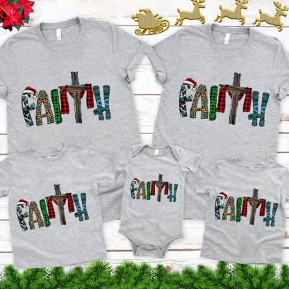 Faith Christmas Family Matching Shirts
