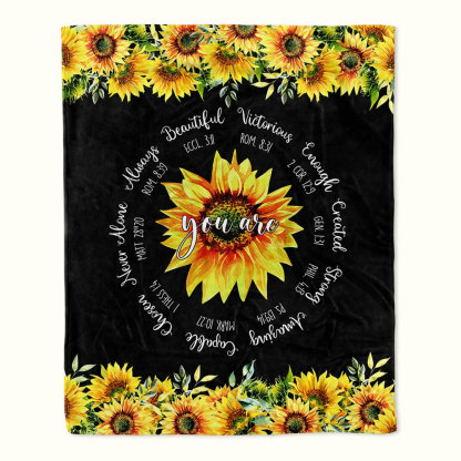 Christian You Are Sunflower Throw Blanket