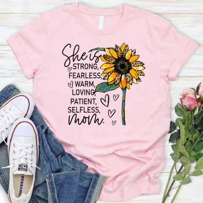 She is Strong Fearless Warm Mom Shirt