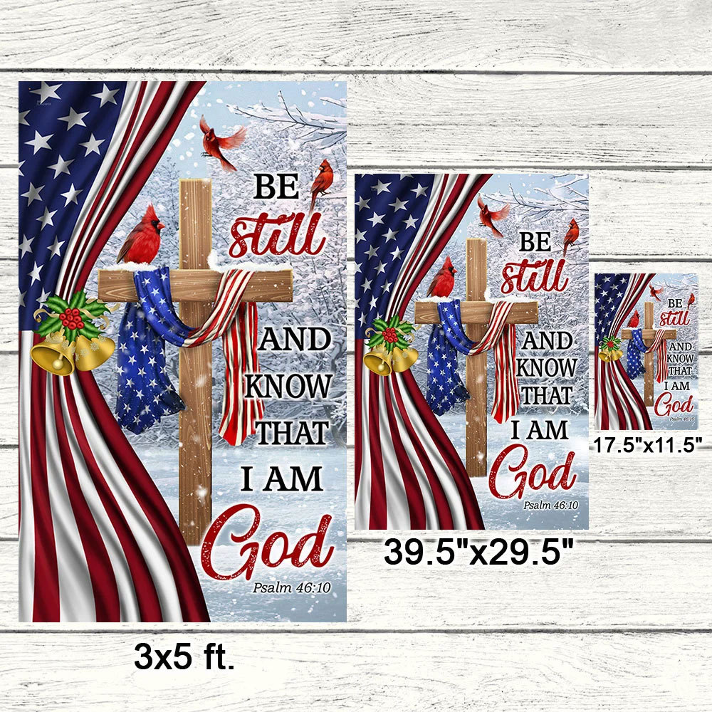 Be Still and Know That I Am God Christmas Flag