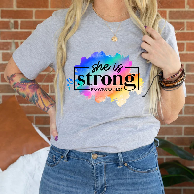 She is Strong Christian T-Shirt