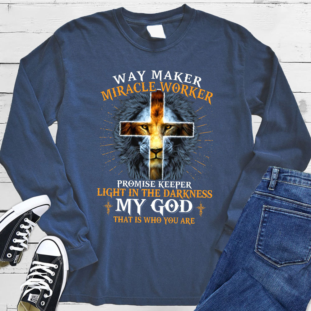 Lion Way Maker Miracle Worker Long Sleeve T-Shirt