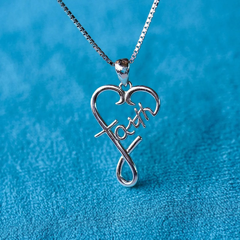 Faith & Heart Necklace SaleGuidingCross