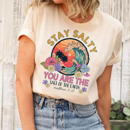 Stay Salty Bible Verse Christian Beach T-Shirt