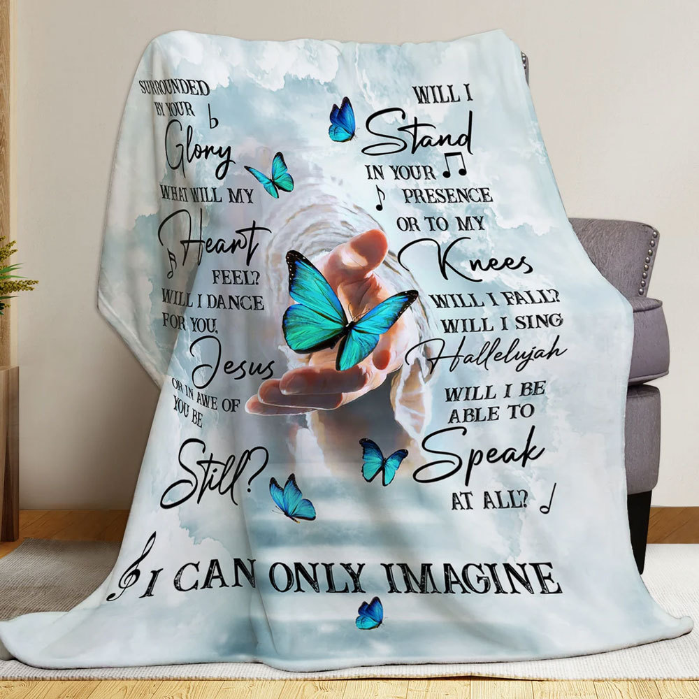 I Can Only Imagine Bible Inspirational Fleece Blanket